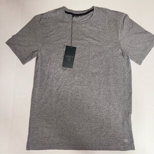 VRST Essentials Mens Size Small Solid Gray Pocket Short Sleeve Crewneck T-Shirt